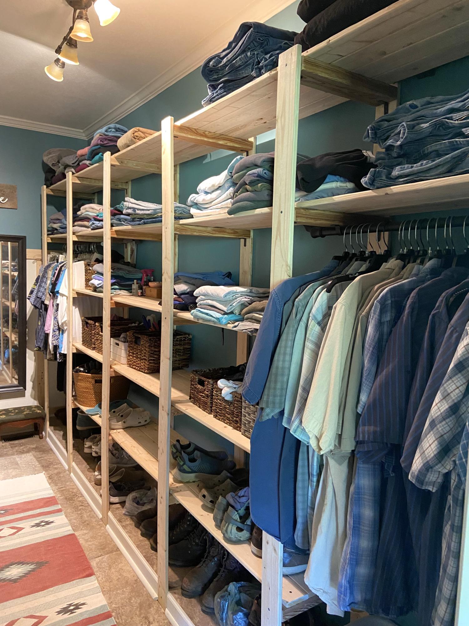 Long Closet Shelving Ana White